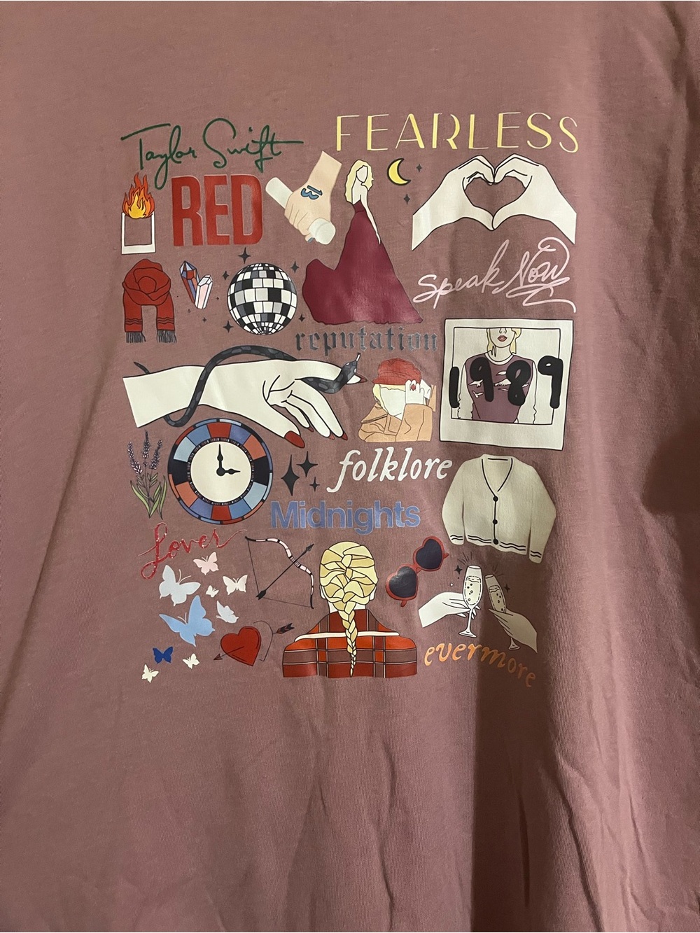 Bella Canvas Mauve Pink Taylor-Inspired Graphic  Tee